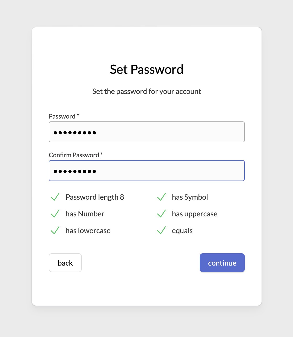 register with password