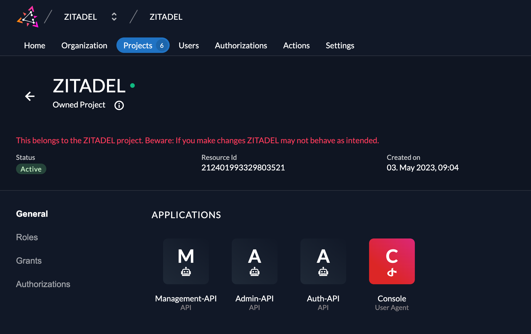 /TheArchive/zitadel/raw/branch/duplicate_projection_table_fix/docs/static/img/guides/solution-scenarios/console-default-project.png