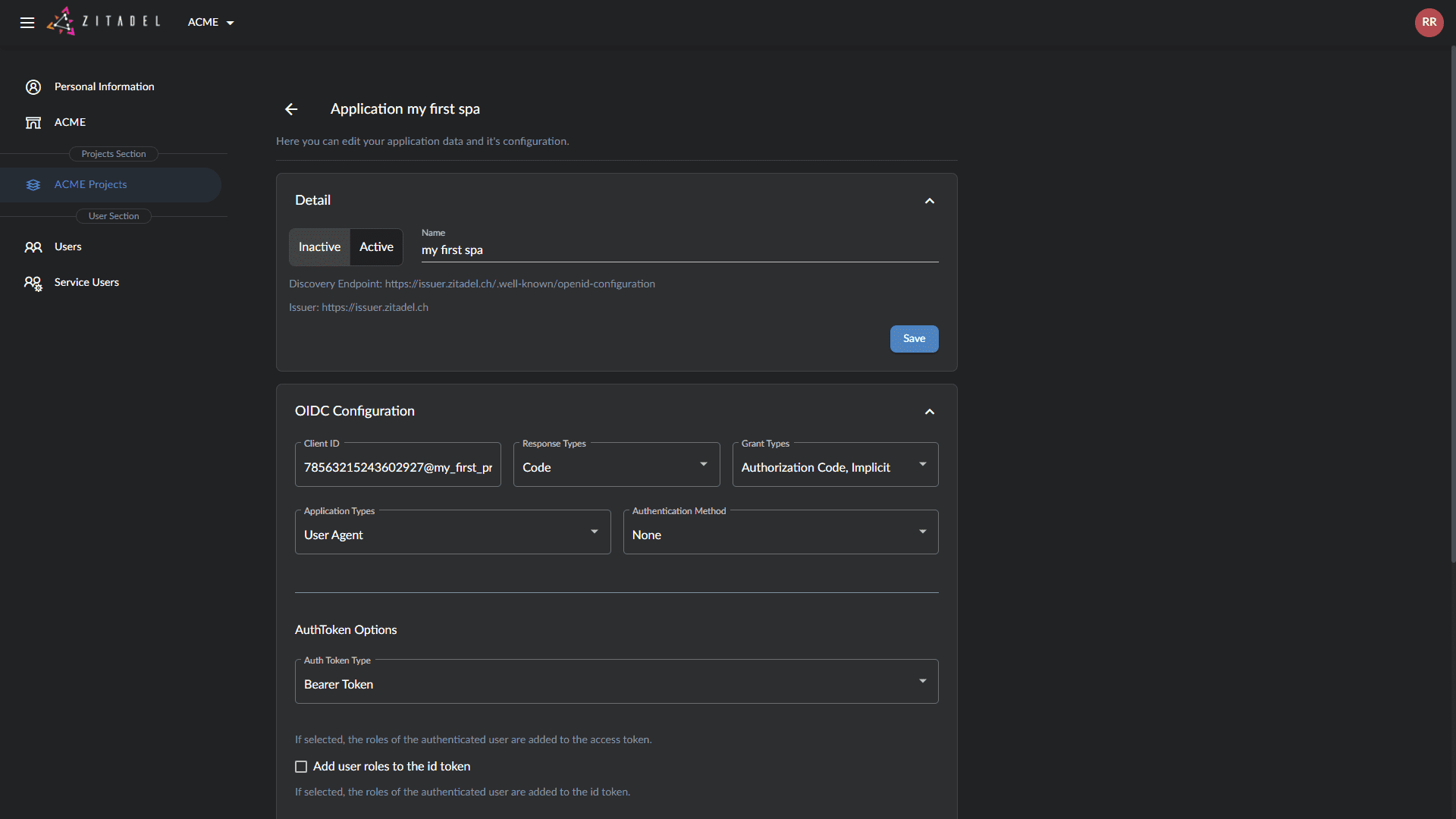 /TheArchive/zitadel/raw/commit/4389a32d9de671c4a5a6538d829b008f3b1e2574/docs/static/img/console_clients_my_first_spa_config.png