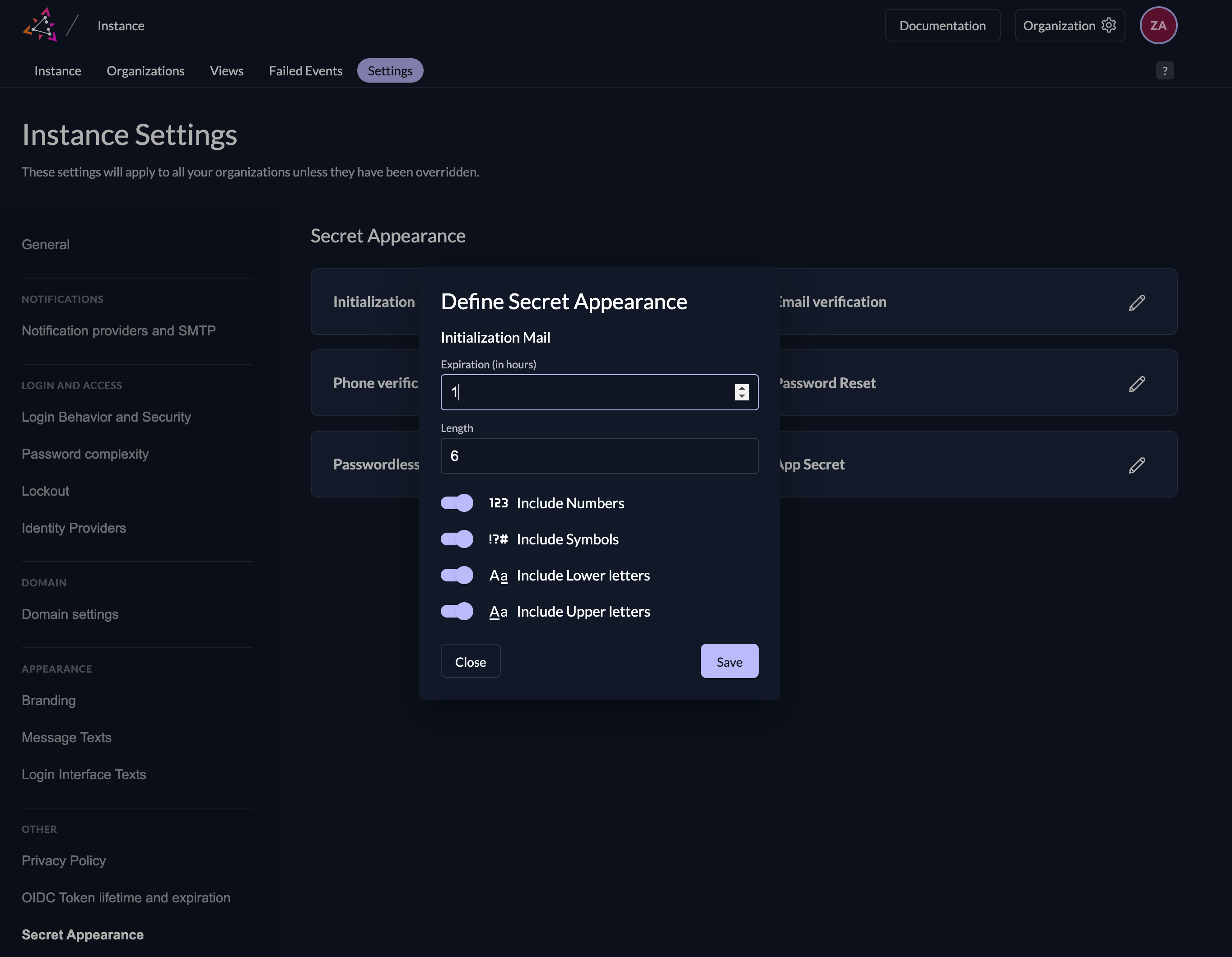 /TheArchive/zitadel/raw/commit/7a5f7f82cfe650c083167febd158895d4ce28148/docs/static/img/manuals/policies/console_policy_secrets.png